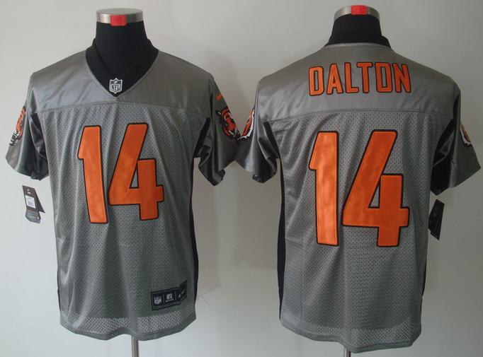Nike Cincinnati Bengals 14# Andy Dalton Grey Shadow NFL Jerseys Cheap