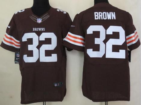 Nike Cleveland Browns 32 Jim Brown Brown Elite NFL Jerseys Cheap