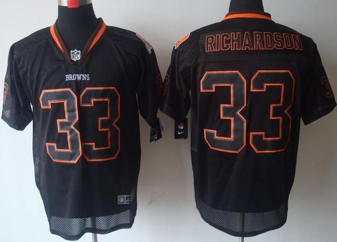 Nike Cleveland Browns 33# Trent Richardson Lights Out Black NFL Jerseys Cheap