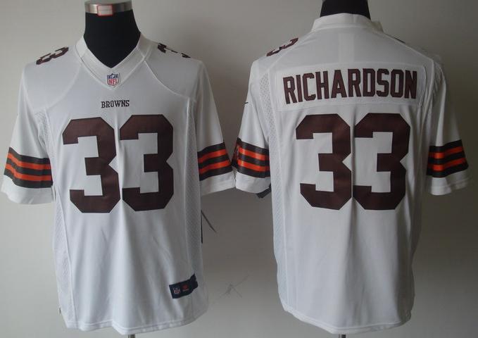 Nike Cleveland Browns 33# Trent Richardson White Game LIMITED NFL Jerseys Cheap