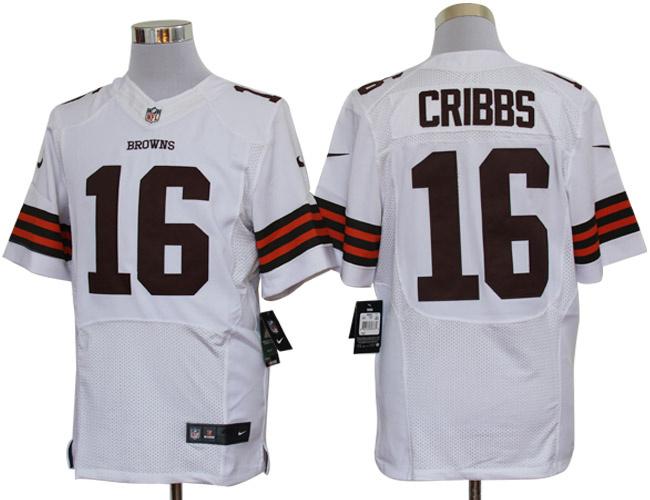 Nike Cleveland Browns 16 Josh Cribbs White Elite Nike NFL Jerseys Cheap