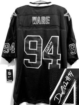 Nike Dallas Cowboys 94 DeMarcus Ware Elite Light Out Black Signed NFL Jerseys Cheap