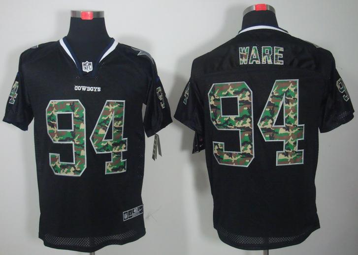 Nike Dallas Cowboys #94 DeMarcus Ware Black Camo Fashion Elite NFL Jerseys Camo Number Cheap