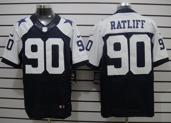 Nike Dallas Cowboys #90 Jay Ratliff Blue Thankgivings Elite Nike NFL Jerseys Cheap