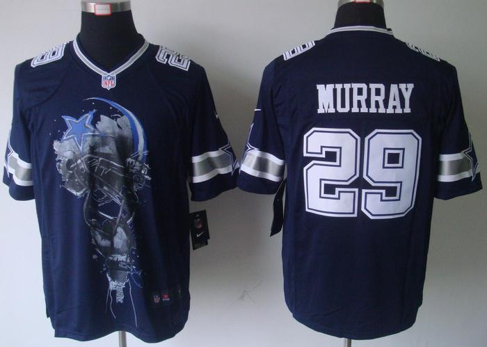 Nike Dallas Cowboys 29# DeMarco Murray Blue Helmet Tri-Blend Limited NFL Jersey Cheap