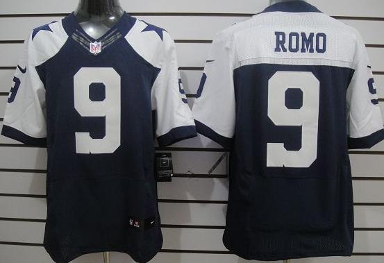 Nike Dallas Cowboys #9 Romo Blue Thankgivings Elite Nike NFL Jerseys Cheap