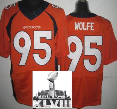 Nike Denver Broncos 95 Derek Wolfe Orange Elite 2014 Super Bowl XLVIII NFL Jerseys New Style Cheap