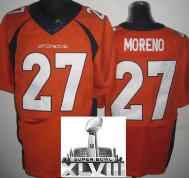Nike Denver Broncos 27 Knowshon Moreno Orange Elite 2014 Super Bowl XLVIII NFL Jerseys New Style Cheap