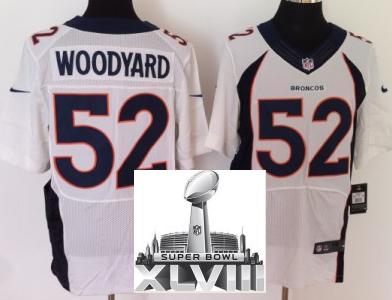 Nike Denver Broncos 52 Wesley Woodyard White Elite 2014 Super Bowl XLVIII NFL Jerseys New Style Cheap