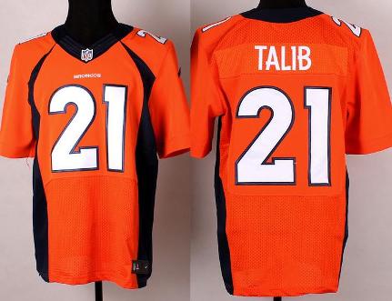 Nike Denver Broncos 21 Aqib Talib Elite Orange NFL Jersey Cheap