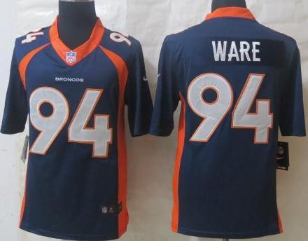 Nike Denver Broncos 94 DeMarcus Ware Blue Limited NFL Jerseys Cheap