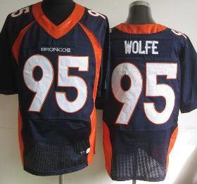 Nike Denver Broncos 95 Derek Wolfe Blue Elite NFL Jerseys New Style Cheap