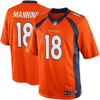Nike Denver Broncos 18 Peyton Manning Orange Game NFL Jersey 2013 New Style Cheap