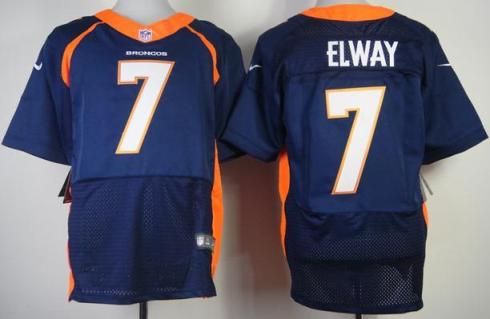 Nike Denver Broncos 7 John Elway Blue Elite NFL Jerseys 2013 New Style Cheap