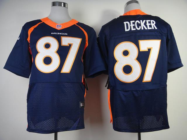 Nike Denver Broncos 87 Eric Decker Blue Elite NFL Jerseys 2013 New Style Cheap