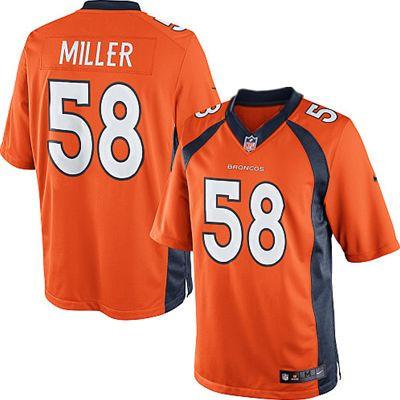 Nike Denver Broncos 58 Von Miller Orange Limited NFL Jersey 2013 New Style Cheap