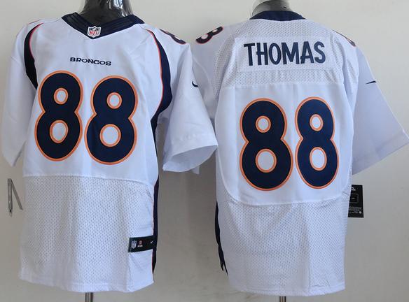 Nike Denver Broncos 88 Demaryius Thomas White Elite NFL Jerseys 2013 New Style Cheap