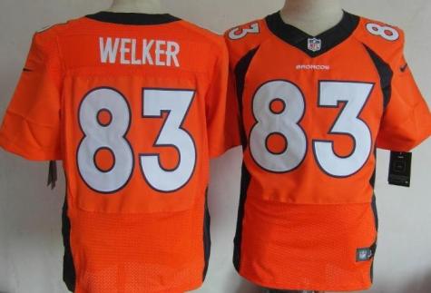 Nike Denver Broncos 83 Wes Welker Orange Elite NFL Jerseys 2013 New Style Cheap