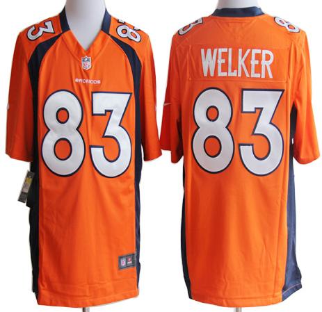 Nike Denver Broncos 83 Wes Welker Orange Game NFL Jerseys Cheap