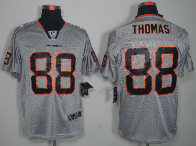 Nike Denver Broncos 88# Demaryius Thomas Grey Lights Out Elite NFL Jerseys Cheap