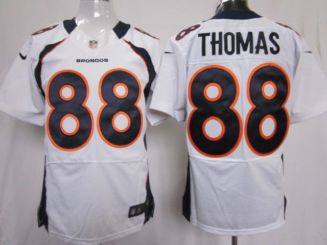 Nike Denver Broncos 88# Demaryius Thomas White Elite NFL Jerseys Cheap