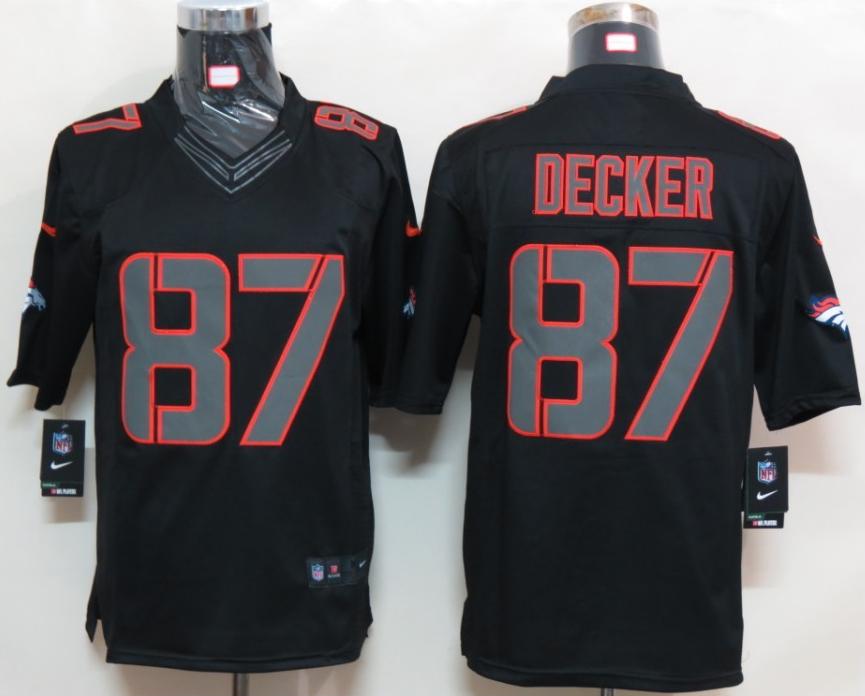 Nike Denver Broncos 87# Eric Decker Black Impact Game LIMITED NFL Jerseys Cheap