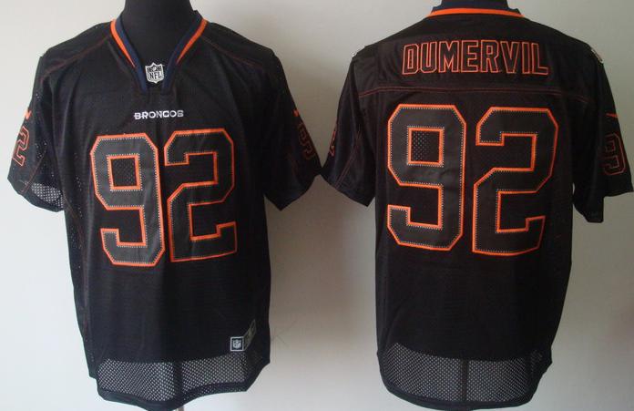 Nike Denver Broncos 92# Elvis Dumervil Lights Out Black Elite NFL Jerseys Cheap