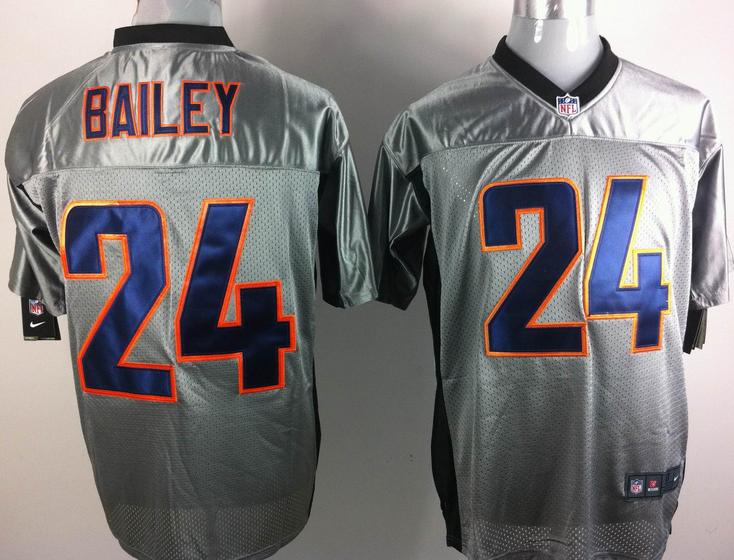 Nike Denver Broncos 24# Champ Bailey Grey Shadow Elite NFL Jerseys Cheap