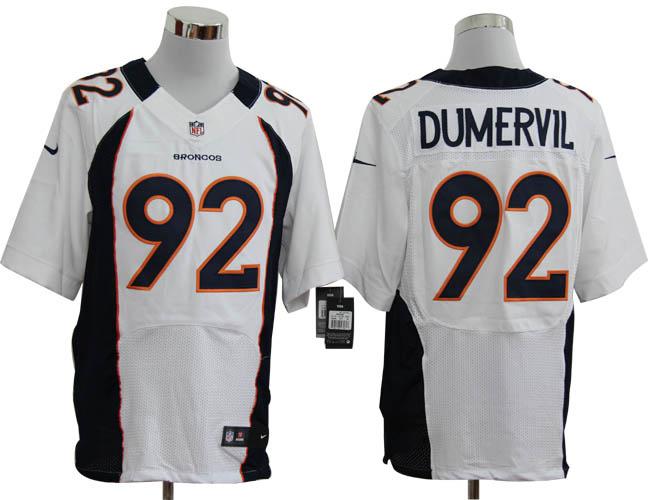 Nike Denver Broncos 92# Elvis Dumervil White Elite Nike NFL Jerseys Cheap