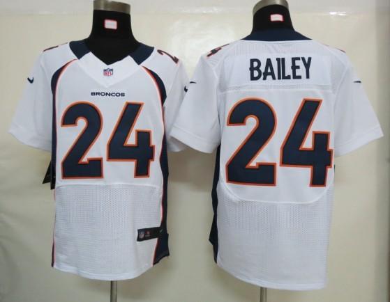 Nike Denver Broncos 24# Champ Bailey White Elite Nike NFL Jerseys Cheap