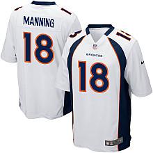 Nike Denver Broncos 18# Peyton Manning White Nike NFL Jerseys Cheap