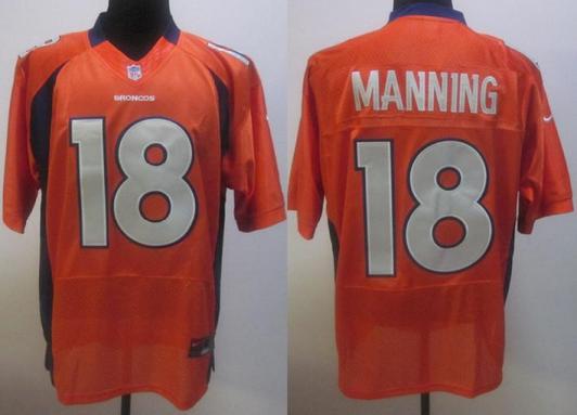 2012 Nike Denver Broncos #18 Peyton Manning Orange NFL Jerseys Cheap