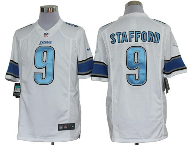 Nike Detroit Lions 9# Matthew Stafford White Game LIMITED NFL Jerseys Cheap