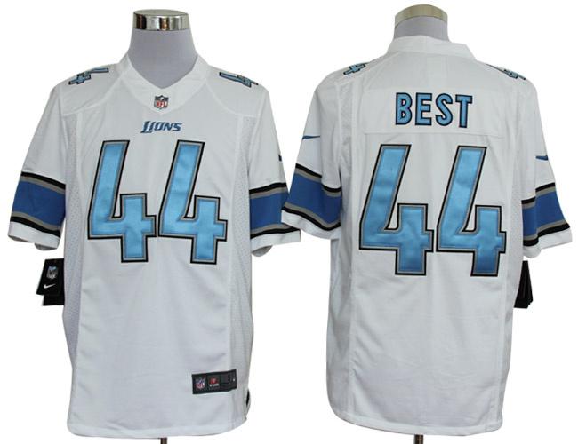 Nike Detroit Lions 44# Jahvid Best White Game LIMITED NFL Jerseys Cheap