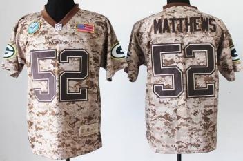 Nike Green Bay Packers 52 Clay Matthews Salute to Service Digital Camo Elite NFL Jersey Cheap