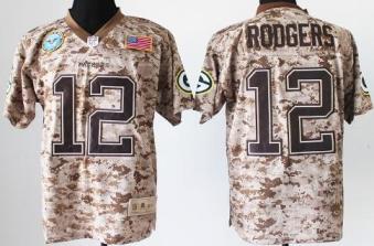 Nike Green Bay Packers 12 Aaron Rodgers Salute to Service Digital Camo Elite NFL Jersey Cheap