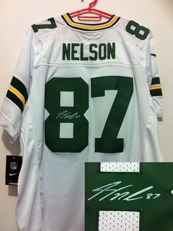 Nike Green Bay Packers #87 Jordy Nelson White Signed Elite NFL Jerseys Cheap