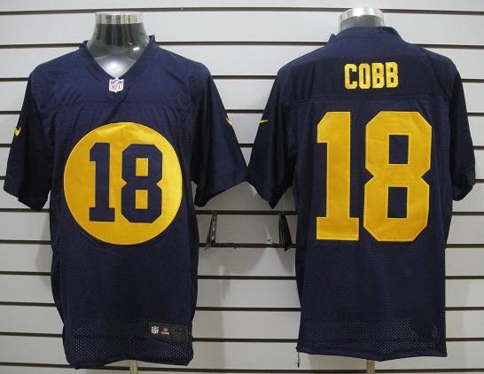 Nike Green Bay Packers #18 Randall Cobb Navy Blue Elite NFL Jerseys Cheap