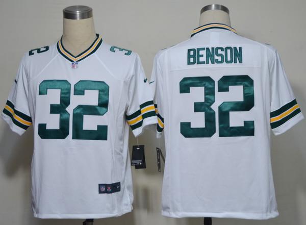 Nike Green Bay Packers #32 Cedric Benson White Game Nike NFL Jerseys Cheap