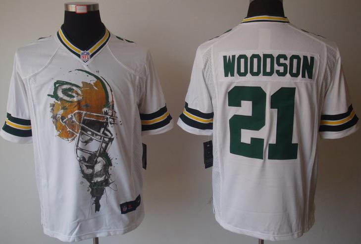 Nike Green Bay Packers #21 Charles Woodson White Helmet Tri-Blend Limited NFL Jersey Cheap