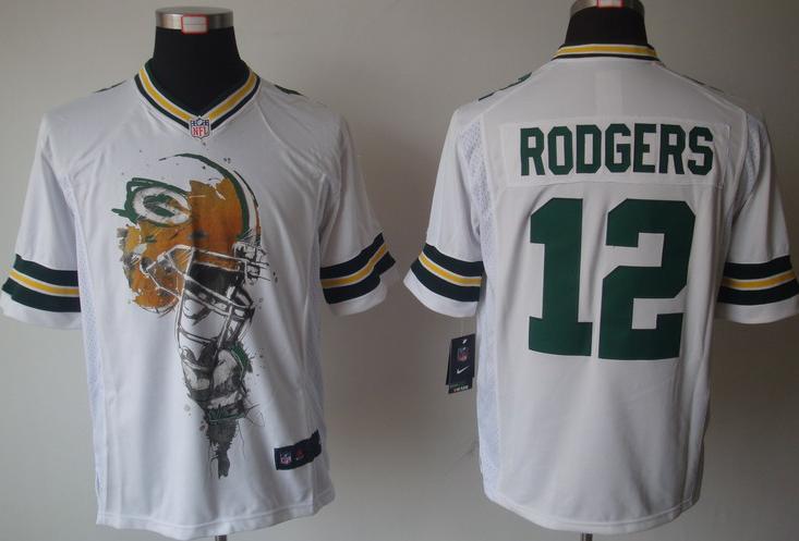 Nike Green Bay Packers #12 Aaron Rodgers White Helmet Tri-Blend Limited NFL Jersey Cheap