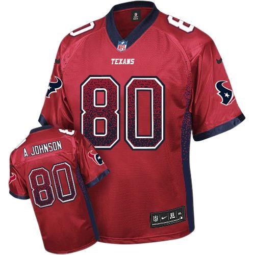 Nike Houston Texans 80 Andre Johnson Red Drift Fashion Elite NFL Jerseys Cheap