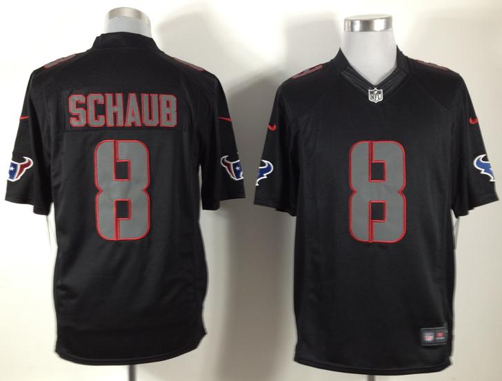 Nike Houston Texans 8 Matt Schaub Black Impact Game LIMITED NFL Jerseys Cheap