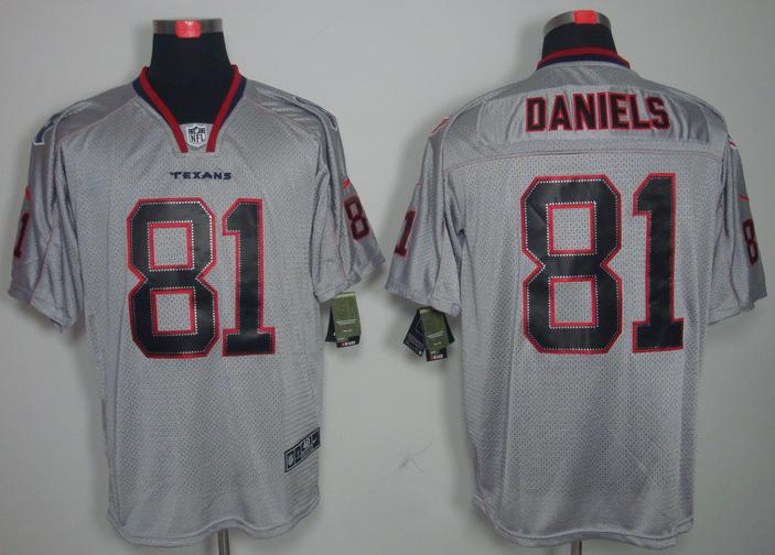 Nike Houston Texans #81 Owen Daniels Grey Lights Out Elite NFL Jerseys Cheap