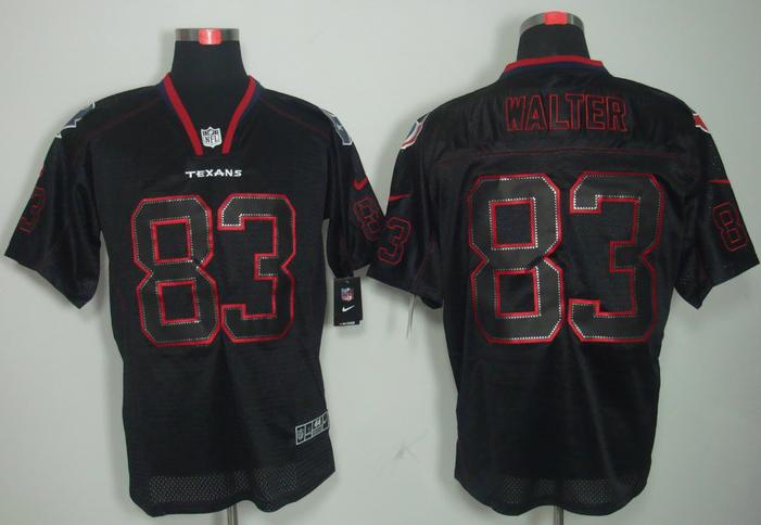 Nike Houston Texans #83 Kevin Walter Lights Out Black NFL Jerseys Cheap