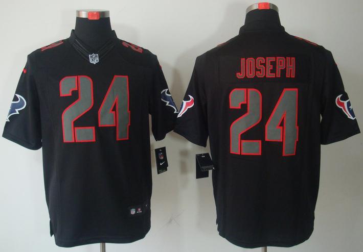 Nike Houston Texans 24 Johnathan Joseph Black Impact Game LIMITED NFL Jerseys Cheap