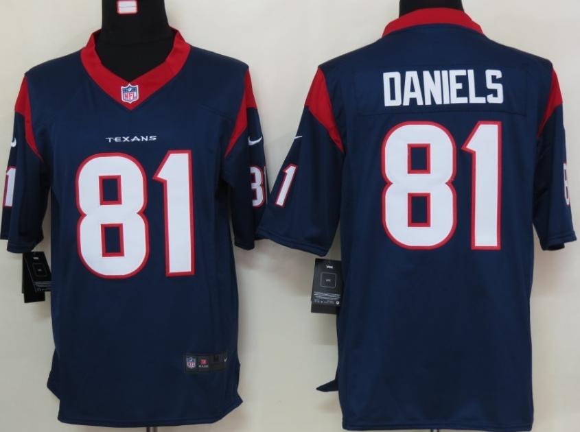 Nike Houston Texans #81 Owen Daniels Blue Game NFL Jerseys Cheap