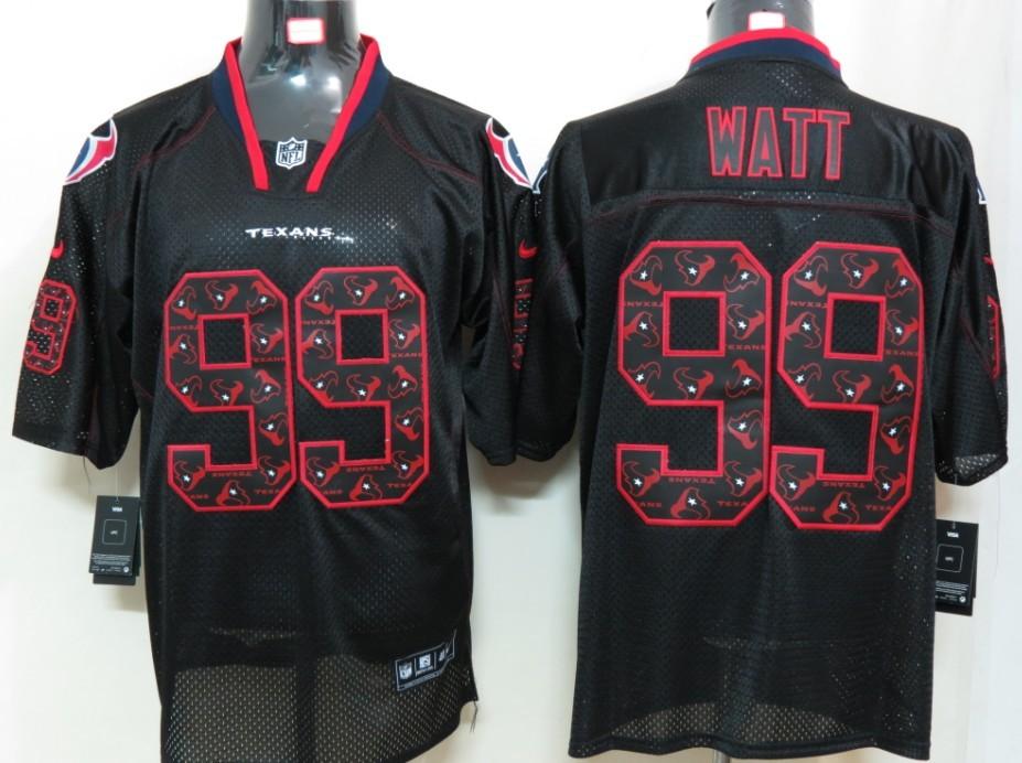 Nike Houston Texans 99 Watt Lights Out Black NFL Jerseys Cheap