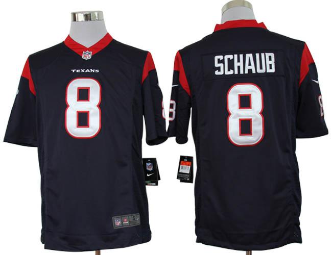 Nike Houston Texans 8 Matt Schaub Blue Game LIMITED NFL Jerseys Cheap