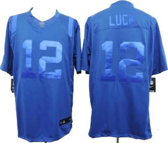 Nike Indianapolis Colts #12 Andrew Luck Blue Drenched Limited NFL Jersey Cheap